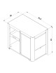 Chariot Achille avec porte pour plancha ENO - 3 coloris