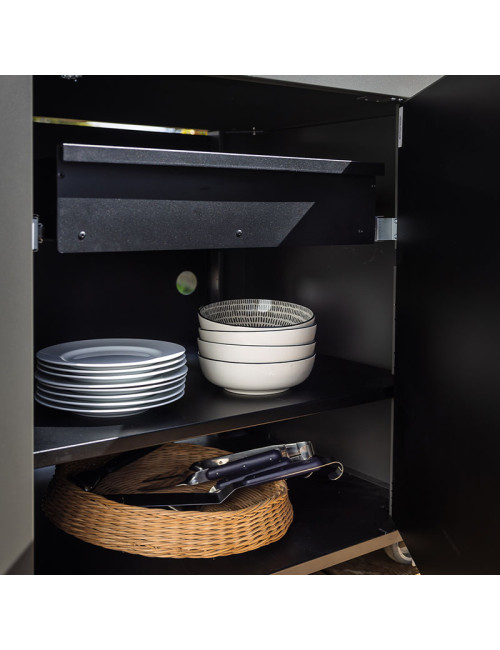 Etagère noire ENO Modulo pour cuisine d'extérieur