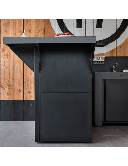 Cornière habillage pour comptoir ENO Modulo Félix Noir cuisine d'extérieur