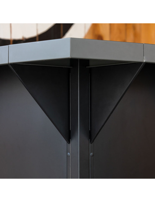 Cornière habillage pour comptoir ENO Modulo Félix Noir cuisine d'extérieur