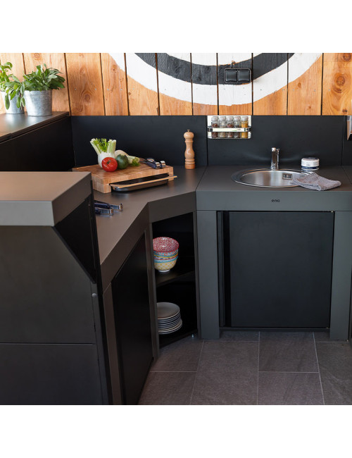Module ENO d'angle 80cm cuisine d'extérieur - 2 coloris