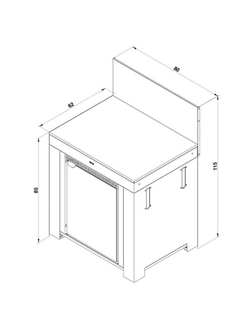 Module ENO Frigo 75L cuisine d'extérieur - 2 coloris