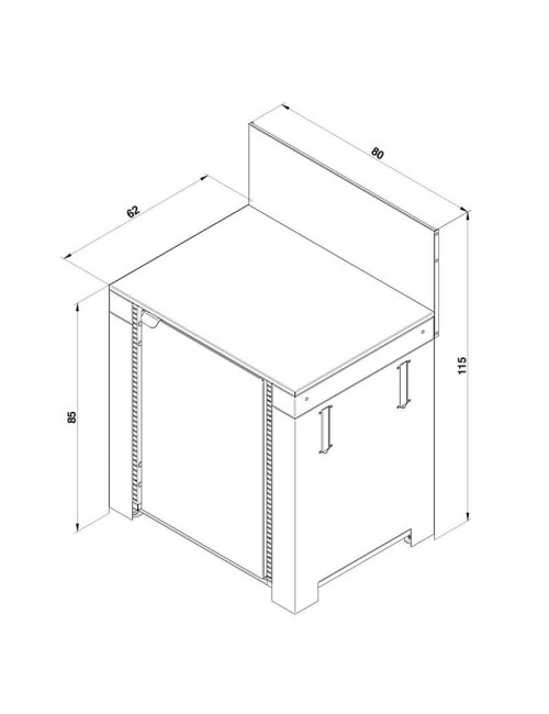Module ENO 80cm pour frigo 115L cuisine d'extérieur - 2 coloris