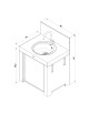 Module évier ENO 80cm cuisine d'extérieur - 2 coloris