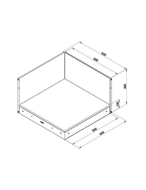 Module plateau d'angle ENO cuisine d'extérieur - 2 coloris