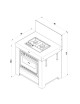 Module Combiné ENO 80cm table cuisson et four cuisine d'extérieur - 2 coloris