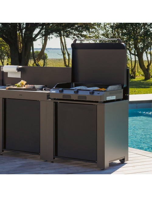 Module Plancha ENO 80cm cuisine d'extérieur - 2 coloris
