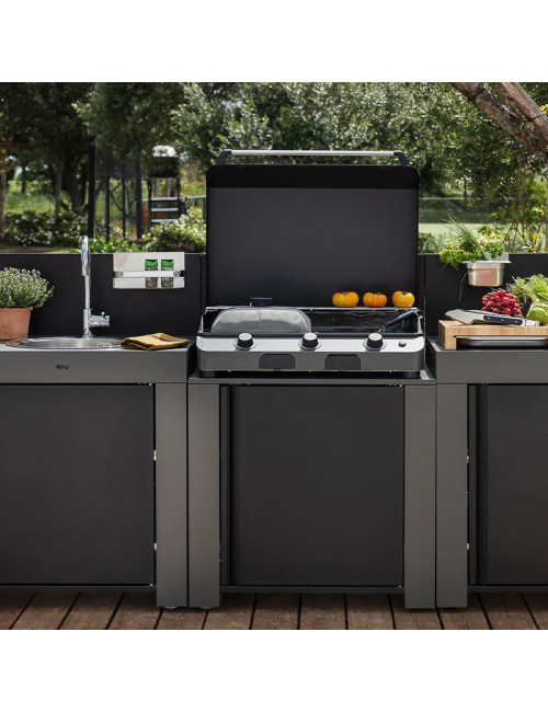Module Plancha ENO 80cm cuisine d'extérieur - 2 coloris