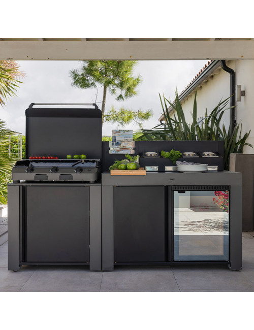 Meuble plancha ENO Félix 120cm cuisine d'extérieur - 2 coloris