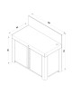 Meuble plancha ENO Félix 120cm cuisine d'extérieur - 2 coloris