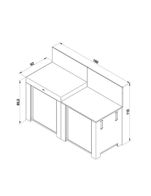 Ensemble Cuisine Essential ENO 2 modules cuisine d'extérieur - 2 coloris