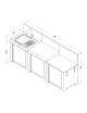 Ensemble Cuisine Classic ENO 3 modules cuisine d'extérieur - 2 coloris