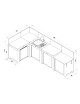 Ensemble Cuisine Comfort ENO 4 modules cuisine d'extérieur - 2 coloris