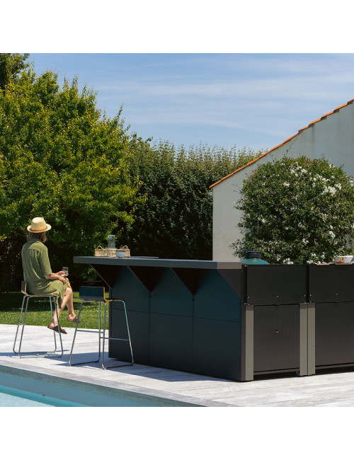Ensemble Cuisine Deluxe ENO 6 modules cuisine d'extérieur - 2 coloris