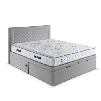 Lit sommier coffre électrique Simmons - 4 tailles 9 tissus