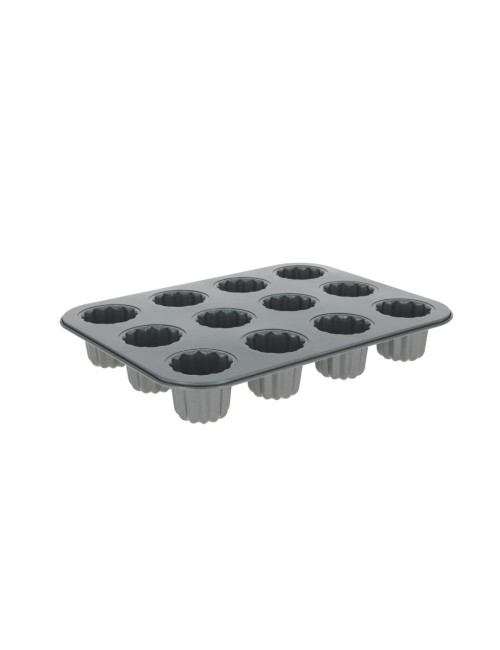 Moule plaque à 12 cannelés bordelais DE BUYER acier antiadhésif