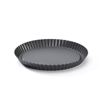 Moule rond spécial tarte aux fruits DE BUYER acier antiadhésif 28cm