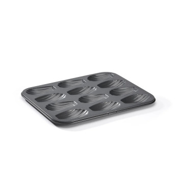 Moule plaque à 12 madeleines DE BUYER acier antiadhésif