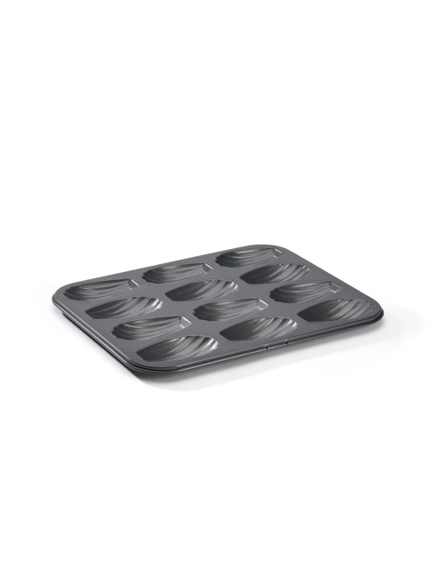 Moule plaque à 12 madeleines DE BUYER acier antiadhésif