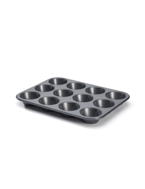 Moule plaque à 12 muffins DE BUYER acier antiadhésif