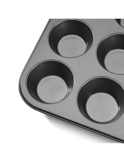 Moule plaque à 12 muffins DE BUYER acier antiadhésif