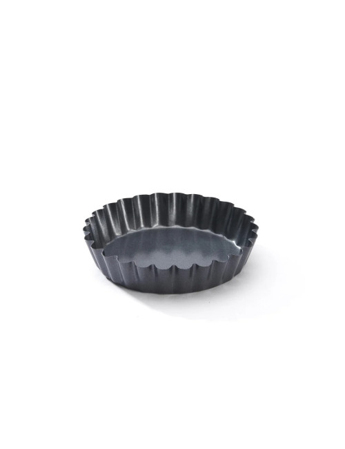 Moule rond à tartelettes DE BUYER rond cannelé acier antiadhésif - 2 tailles