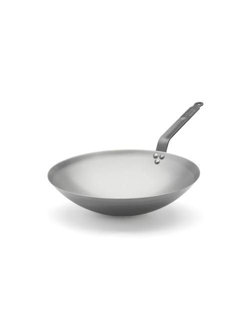 Wok DE BUYER Carbone Plus en tôle d'acier 35cm