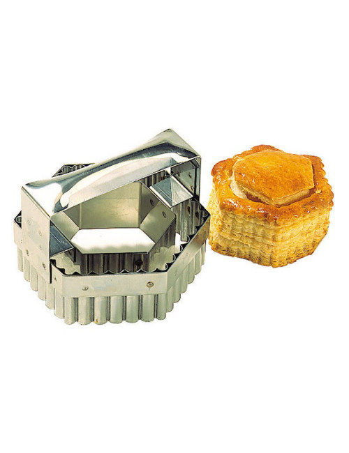 Découpoir MATFER forme hexagonale en inox double 9cm