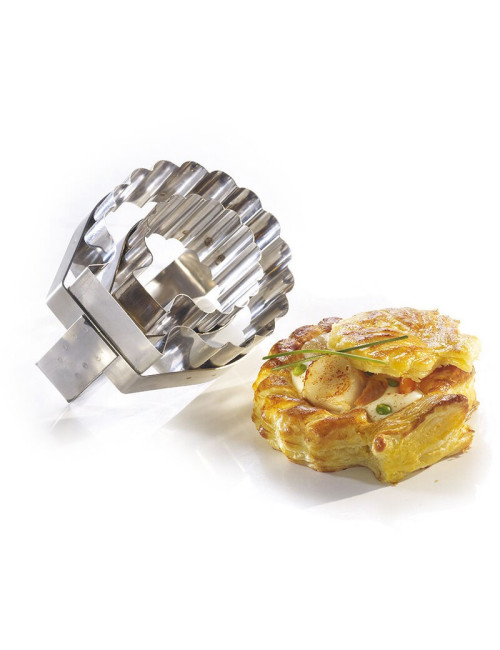 Découpoir MATFER forme Saint Jacques en inox double 12.5x12cm