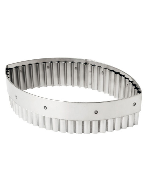 Découpoir MATFER ovale cannelé en inox 16cm