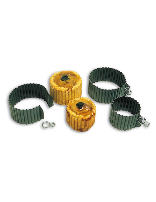 Moule à pâté en croûte rond cannelé MATFER en acier - 2 tailles