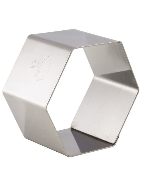 Lot de 4 nonnettes MATFER forme hexagone en inox 7x7x4cm