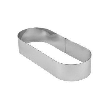 Cercle à entremets oblong MATFER Mozaïk en inox 28x9x4.5cm