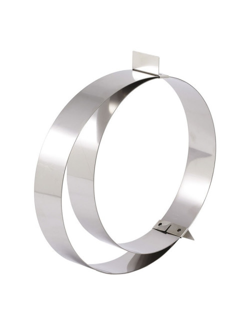 Cercle à entremets MATFER extensible en inox de 18 à 36cm hauteur 4.5cm