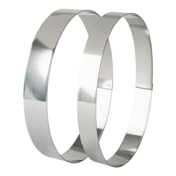 Cercle à entremets MATFER ovale en inox 21cm hauteur 3.5cm