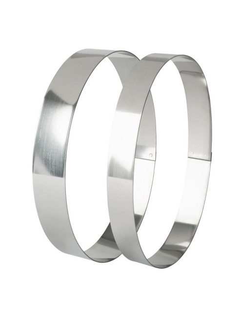 Cercle à entremets MATFER ovale en inox 23cm hauteur 3.5cm