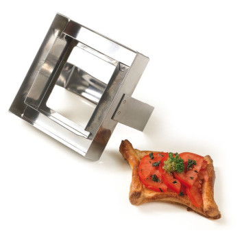 Découpoir MATFER forme carrée en inox double 8.5cm sans poignée