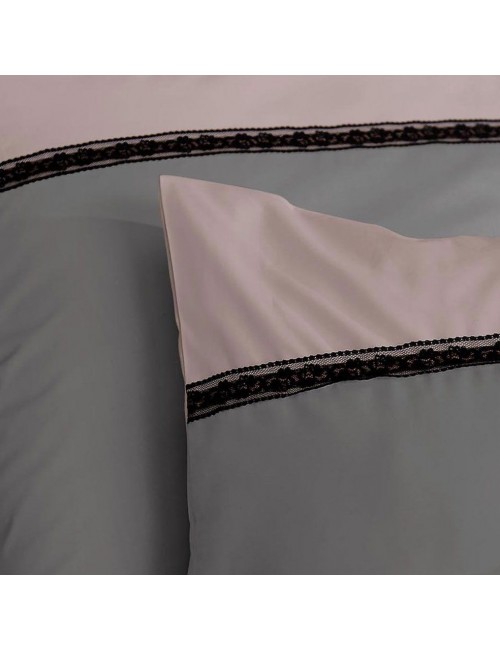 Parure de lit TRADILINGE Passion anthracite (1 dispo)