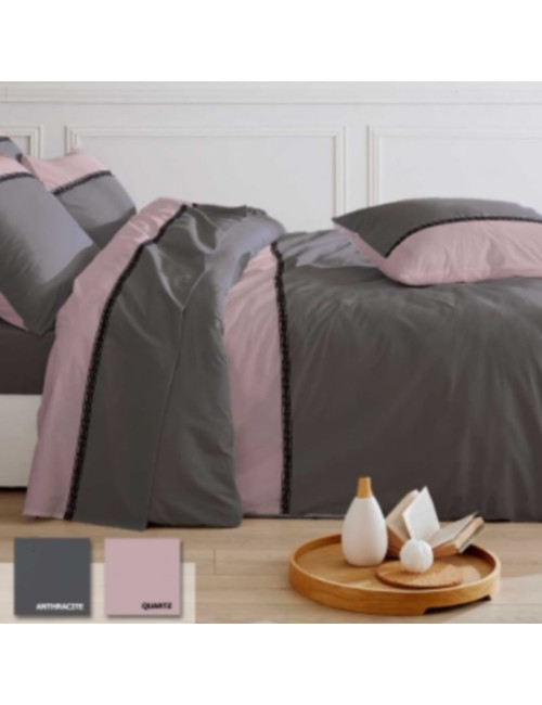 Parure de lit TRADILINGE Passion anthracite (1 dispo)