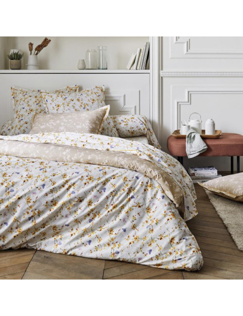 Drap housse TRADILINGE Bel Amour Jaune 140x200 bonnet 30cm (1 dispo)