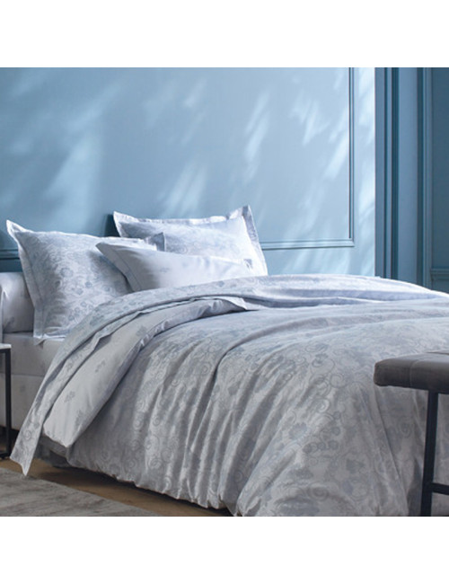 Housse de couette BLANC DES VOSGES Hespéride Porcelaine 140x200cm