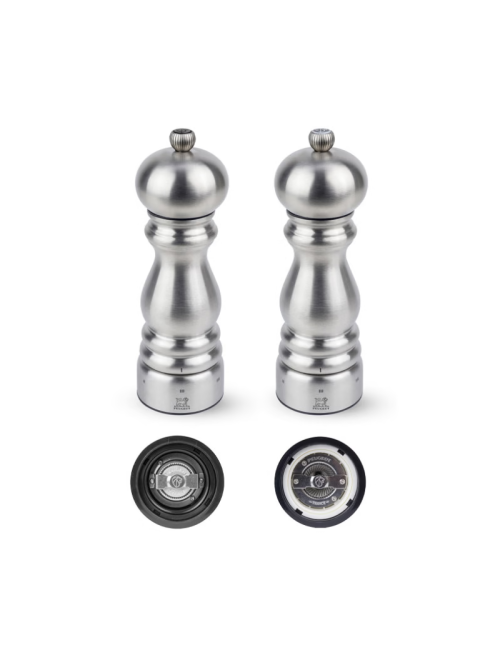 Set de 2 moulins à poivre et à sel sec PEUGEOT SAVEURS Paris Chef Zirlion u'Select inox 18cm