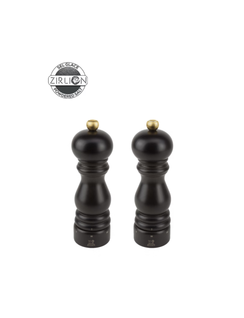 Set de 2 moulins à poivre et à sel sec PEUGEOT SAVEURS Paris u'Select Zirlion Chocolat 18cm