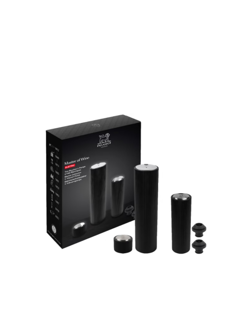 Coffret PEUGEOT SAVEURS tire bouchon électrique et pompe de conservation Master of Wine