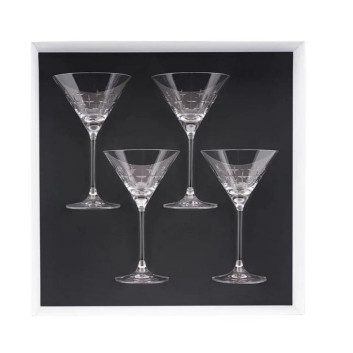 Coffret de 4 verres à martini DEGRENNE Newport Twist 21cl