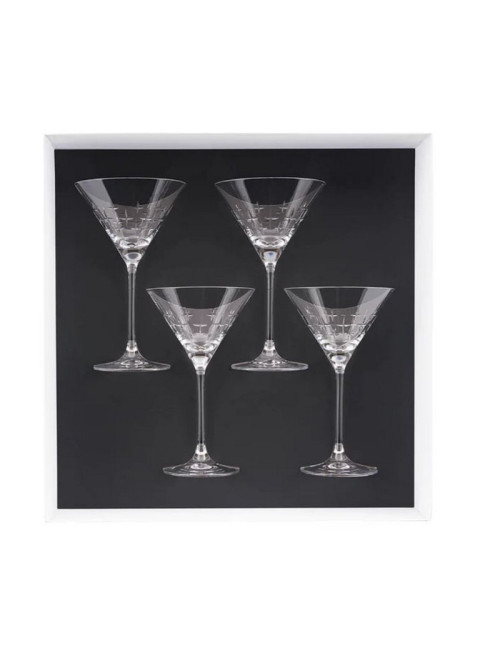 Coffret de 4 verres à martini DEGRENNE Newport Twist 21cl