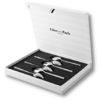 Coffret de 6 cuillères à dessert OVALIE Eden Park en inox