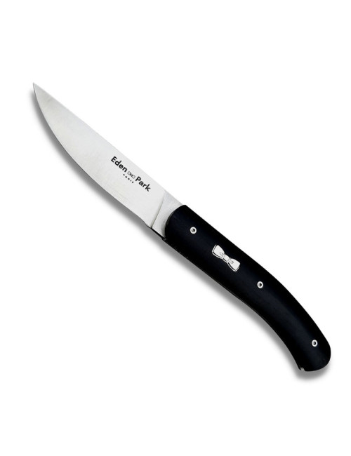 Couteau de poche OVALIE Eden Park Legendary série numérotée plein manche 11cm en bois d'ébène