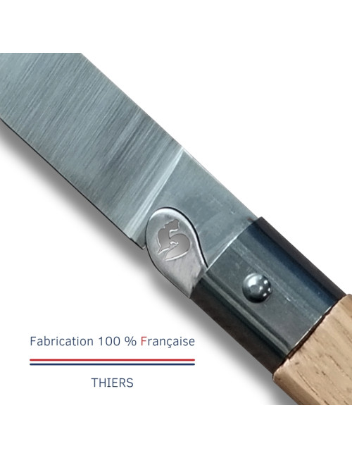 Couteau d'office LE COQ FRANCAIS Le P'tit Coq Standard manche en bois de chêne