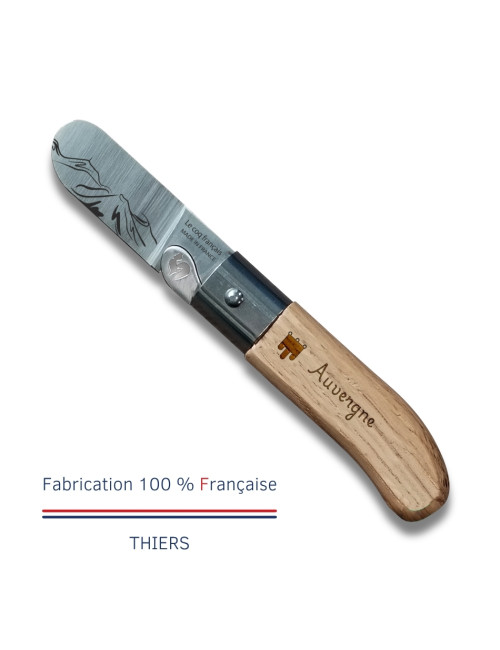 Couteau de poche LE COQ FRANCAIS Le P'tit Coq Auvergnat manche en bois de chêne